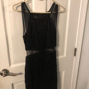 BCX mini dress with mesh cut outs